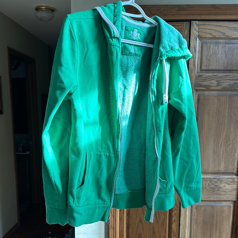 Express Green Zip-Up Hoodie